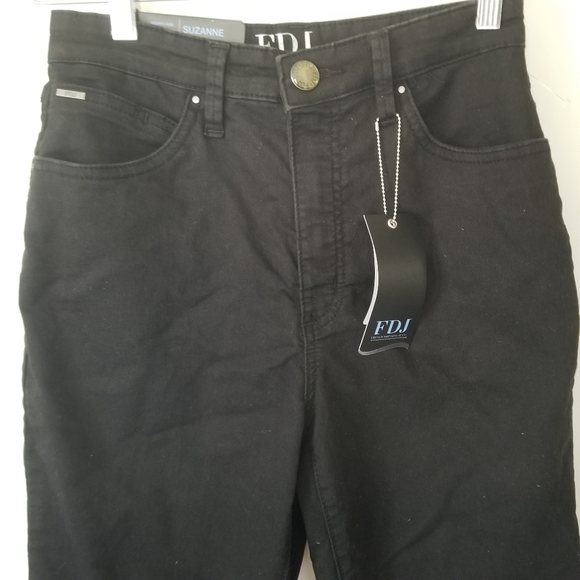 NWT French Dressing Jeans "Suzanne" Womens Black High Rise Cropped Pants Size 6 - Picture 4 of 15